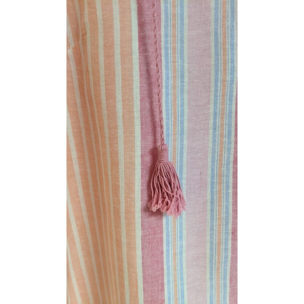 Women's TOMMY BAHAMA Striped Hooded "Lovely Lanes" Linen Blend Baja Top M - Picture 6 of 16